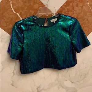 Sequin crop top
